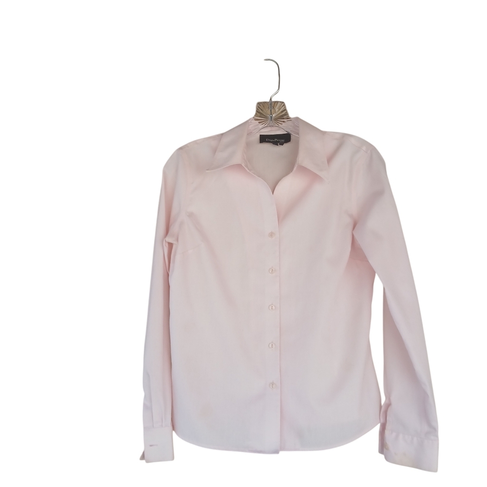 Evan Picone Pink Quick Care Button Down Shirt 8P